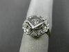 ANTIQUE WIDE .45CT DIAMOND 14K 2TONE GOLD SOLITAIRE MULTI HEART SQUARE RING 2568