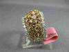 ESTATE LARGE 2.70CT WHITE & PINK DIAMOND 18KT WHITE & ROSE GOLD ANNIVERSARY RING