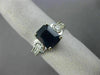 ESTATE 2.83CT DIAMOND & SAPPHIRE 14K WHITE GOLD 3D FILIGREE ENGAGEMENT RING 1772