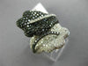 ESTATE LARGE 2.72CT WHITE & BLACK DIAMOND 14K WHITE GOLD CRISS CROSS FLOWER RING