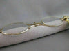 ANTIQUE .20CT OLD MINE DIAMOND 14KT Y GOLD FILIGREE LORGNETT OPERA GLASSES #2543
