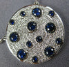 LARGE .94CT DIAMOND & AAA SAPPHIRE 18KT WHITE GOLD CIRCULAR PAVE ETOILE PENDANT