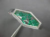 LARGE 4.2CT DIAMOND & AAA COLOMBIAN EMERALD 18KT WHITE GOLD MULTI SHAPE BRACELET