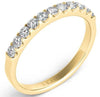 ESTATE .44CT DIAMOND 14K YELLOW GOLD CLASSIC ROUND SHARED PRONG ANNIVERSARY RING