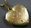 14K YELLOW GOLD 3D MATTE & SHINY HEART SHAPE LOCKET LOVE FLOATING PENDANT #28239