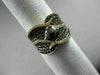 ESTATE WIDE 2.85CT DIAMOND & ORANGE SAPPHIRE 18KT ROSE GOLD CRISS CROSS FUN RING