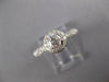 ESTATE .75CT DIAMOND 14KT WHITE GOLD 3D CLASSIC ROUND HALO ENGAGEMENT RING