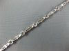 ANTIQUE 1.55CT DIAMOND 14KT WHITE GOLD BEZEL LINK TENNIS BRACELET 7.25 INCH #116