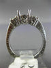 .42CT DIAMOND 14KT WHITE GOLD 3D FILIGREE HEART SEMI MOUNT ENGAGEMENT RING #1024