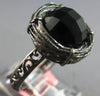 ESTATE AAA BLACK ONYX 14KT BLACK GOLD 3D CLASSIC SOLITAIRE FILIGREE FUN RING