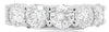 LARGE 3.61CT DIAMOND PLATINUM ROUND SHARED PRONG SEMI ETERNITY ANNIVERSARY RING