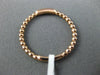 ESTATE .04CT ROUND DIAMOND 14KT ROSE GOLD 3D FIVE STONE MILGRAIN BEADED FUN RING