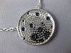 LARGE .94CT DIAMOND & AAA SAPPHIRE 18KT WHITE GOLD CIRCULAR PAVE ETOILE PENDANT