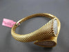 EXTRA LARGE 2.09CT WHITE & PINK DIAMOND 18KT ROSE GOLD FILIGREE BANGLE BRACELET