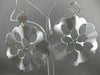 ESTATE LARGE DESIGNER 14K WHITE GOLD ROUND HANGING FLOWER HOOP EARRINGS 50M 2584
