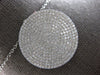 EXTRA LARGE 2CT DIAMOND 14KT WHITE GOLD MULTI ROW PAVE CIRCULAR FLOATING PENDANT