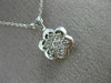ESTATE .45CT DIAMOND 14KT WHITE GOLD FLOATING BEZEL CLUSTER FLOWER PENDANT #6378