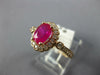 WIDE 1.24CT DIAMOND & AAA RUBY 14KT ROSE GOLD OVAL & ROUND HALO ENGAGEMENT RING