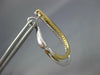 ESTATE .56CT DIAMOND 18K 2 TONE GOLD 2 ROW DOUBLE OVAL CLIP ON HANGING EARRINGS