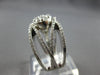 LARGE 1.15CT DIAMOND 14KT WHITE GOLD INVISIBLE CRISS CROSS INFINITY RING #27982