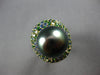 5.68CT DIAMOND & AAA MULTI COLOR GEM & AAA TAHITIAN PEARL 18KT YELLOW GOLD RING