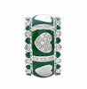 LARGE 1.03CT DIAMOND & GREEN ENAMEL 18KT WHITE GOLD 3D MULTI HEART ETERNITY RING