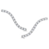 ESTATE .50CT DIAMOND 14KT WHITE GOLD 3D CLASSIC SWIRL WAVE EAR CLIMBER EARRINGS
