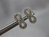 ESTATE .18CT DIAMOND 14KT WHITE GOLD 3D INFINITY FUN STUD EARRINGS
