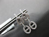 .68CT DIAMOND 18KT WHITE GOLD 3D CLASSIC DOUBLE LOVE KNOT FUN HANGING EARRINGS