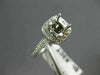 .63CT DIAMOND 14KT WHITE GOLD 3D SQUARE HALO SEMI MOUNT ENGAGEMENT RING #22374