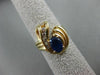 ANTIQUE 1.40CT DIAMOND & AAA OVAL SAPPHIRE 14KT YELLOW GOLD JOURNEY RING #12164