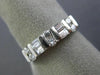 ANTIQUE .52CT ROUND & BAGUETTE DIAMOND PLATINUM 3D WEDDING ANNIVERSARY RING #816