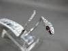 ESTATE .27CT DIAMOND & AAA RUBY 18KT WHITE GOLD 3D CRISS CROSS SNAKE FUN RING