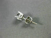 ESTATE 1.0CT PRINCESS CUT DIAMOND 14K WHITE GOLD 3D CLASSIC STUD EARRINGS #15550