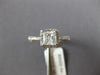 ESTATE 1.01CT DIAMOND 14KT WHITE GOLD 3D PRINCESS & ROUND HALO ENGAGEMENT RING