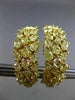 LARGE GIA 4.67CT FANCY YELLOW DIAMOND 18KT YELLOW GOLD CLUSTER CLIP ON EARRINGS
