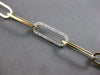 LARGE & LONG 1.1CT DIAMOND 14KT 2 TONE GOLD 3D CLASSIC OVAL LINK TENNIS BRACELET
