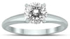 ESTATE 1.0CT DIAMOND 14KT WHITE GOLD 3D CLASSIC ROUND SOLITAIRE ENGAGEMENT RING