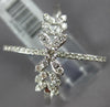 ESTATE LARGE .58CT DIAMOND 14KT WHITE GOLD MULTI LEAF CRISS CROSS INFINITY RING
