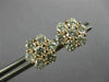 ESTATE 2.0CT DIAMOND 14KT ROSE GOLD 3D CLASSIC FLOWER STUD SCREW BACK EARRINGS