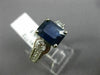 ESTATE 2.83CT DIAMOND & SAPPHIRE 14K WHITE GOLD 3D FILIGREE ENGAGEMENT RING 1772