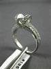 ESTATE WIDE .46CT DIAMOND 14K WHITE GOLD 2 ROW SEMI MOUNT ENGAGEMENT RING #19591