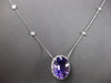 LARGE 7.99CT DIAMOND & AAA AMETHSYT 14KT WHITE GOLD OVAL & ROUND LOVE NECKLACE