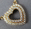 ESTATE .37CT DIAMOND 18KT ROSE GOLD 3D DOUBLE OPEN HEART LOVE NECKLACE
