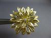 ESTATE EXTRA LARGE .20CT DIAMOND 18KT 2 TONE GOLD FLOWER CLIP ON EARRINGS #27699