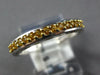 ESTATE .36CT AAA YELLOW SAPPHIRE 18KT WHITE GOLD 3D SEMI ETERNITY 3mm FUN RING