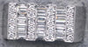 WIDE .22CT DIAMOND 14KT WHITE GOLD 3D ROUND & BAGUETTE FILIGREE ANNIVERSARY RING