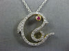 .26CT DIAMOND & AAA RUBY 14KT TWO TONE GOLD 3D LUCKY HAPPY FISH FLOATING PENDANT
