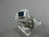 ESTATE WIDE 1.10CT DIAMOND SAPPHIRE 14K WHITE GOLD 3D OPEN FILIGREE PROMISE RING
