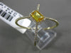 ESTATE LARGE .81CT DIAMOND & AAA YELLOW SAPPHIRE 14KT YELLOW GOLD HALO FUN RING